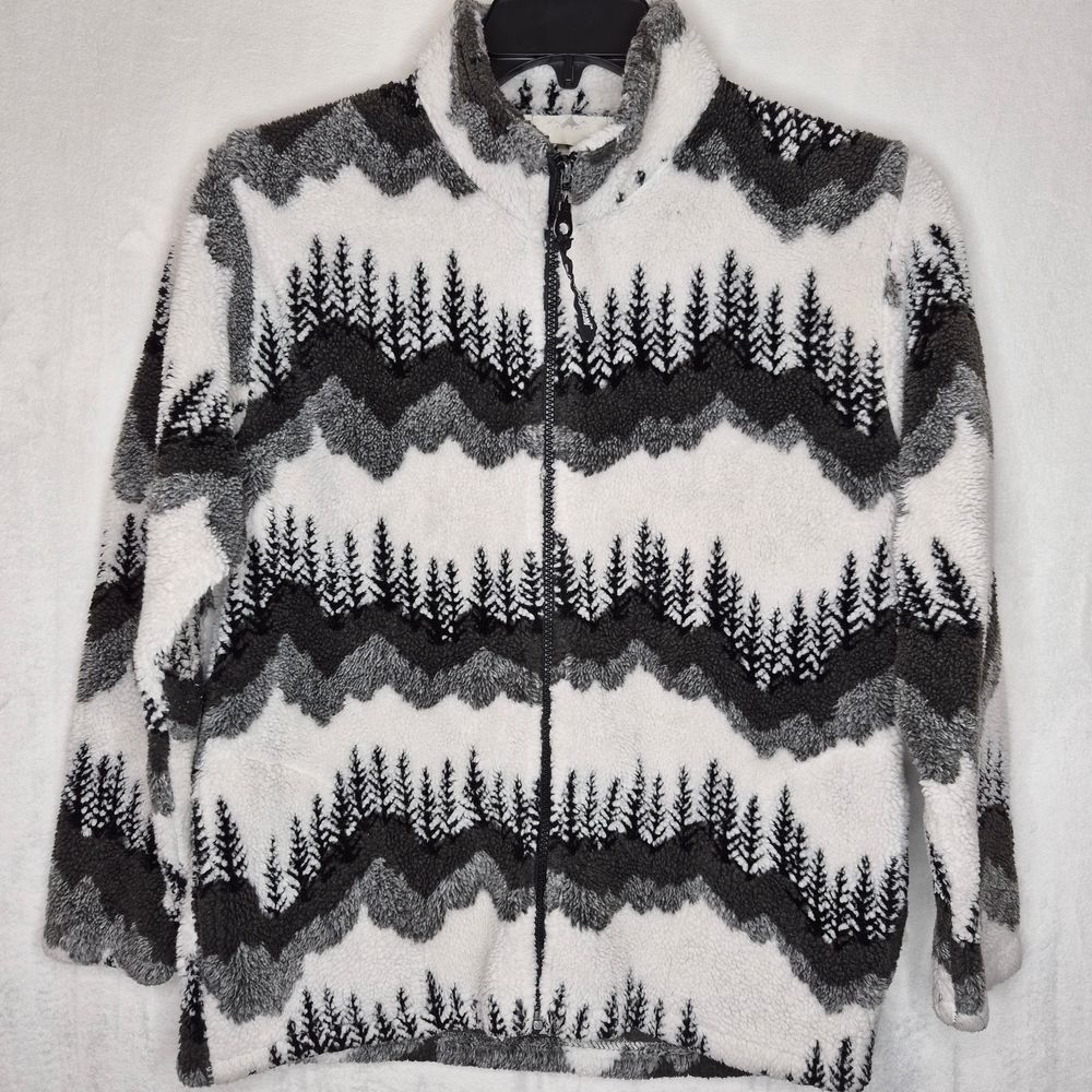 Vintage Black‎ Mountain Outdoor Full Zip Fleece Size Medium